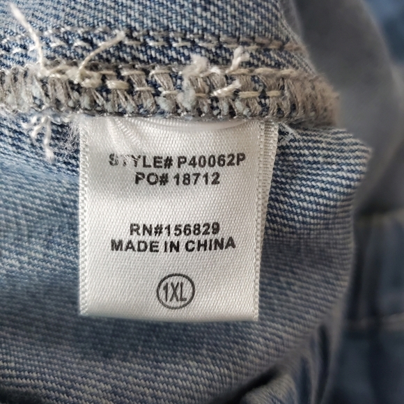 White birch relaxed fit plus size elastic waist denim joggers new without tags - Picture 5 of 8